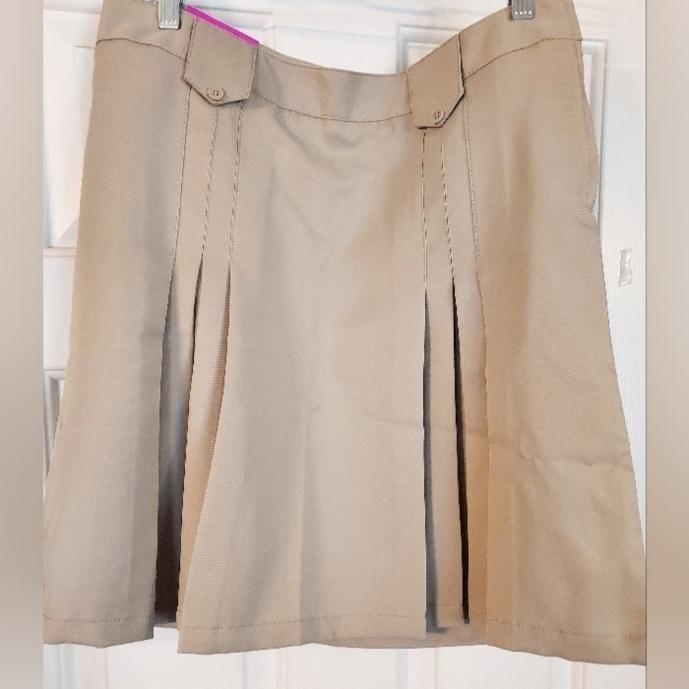 Nwt - French Toast Adjustable Waist Front Pleated Skirt Size 20
